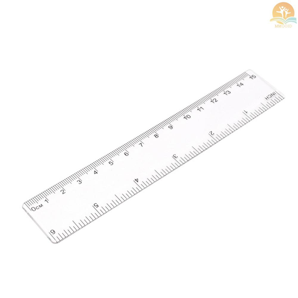 In Stock 4buah Set Penggaris Alat Geometri Matematika Bahan Plastik Bening Termasuk Penggaris Lurus 6-inci &amp; 2pcs Penggaris Segitiga &amp; Busur Derajat Untuk Perlengkapan Siswa Sekolah Kantor