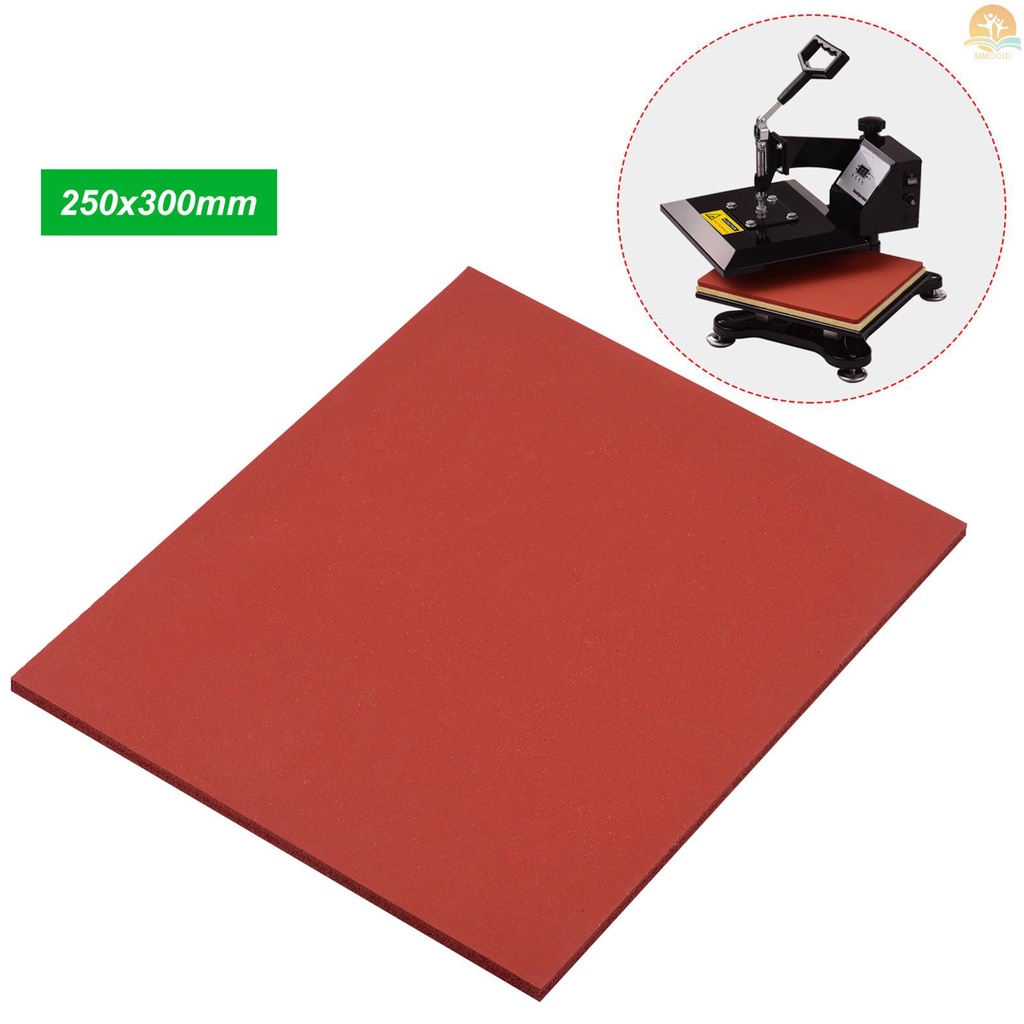 In Stock 250*300*8mm Heat Pressing Mat Silicone Pad Plat Tahan Suhu Tinggi Untuk Mesin Press Panas Kaos Heat Transfer Sublimation