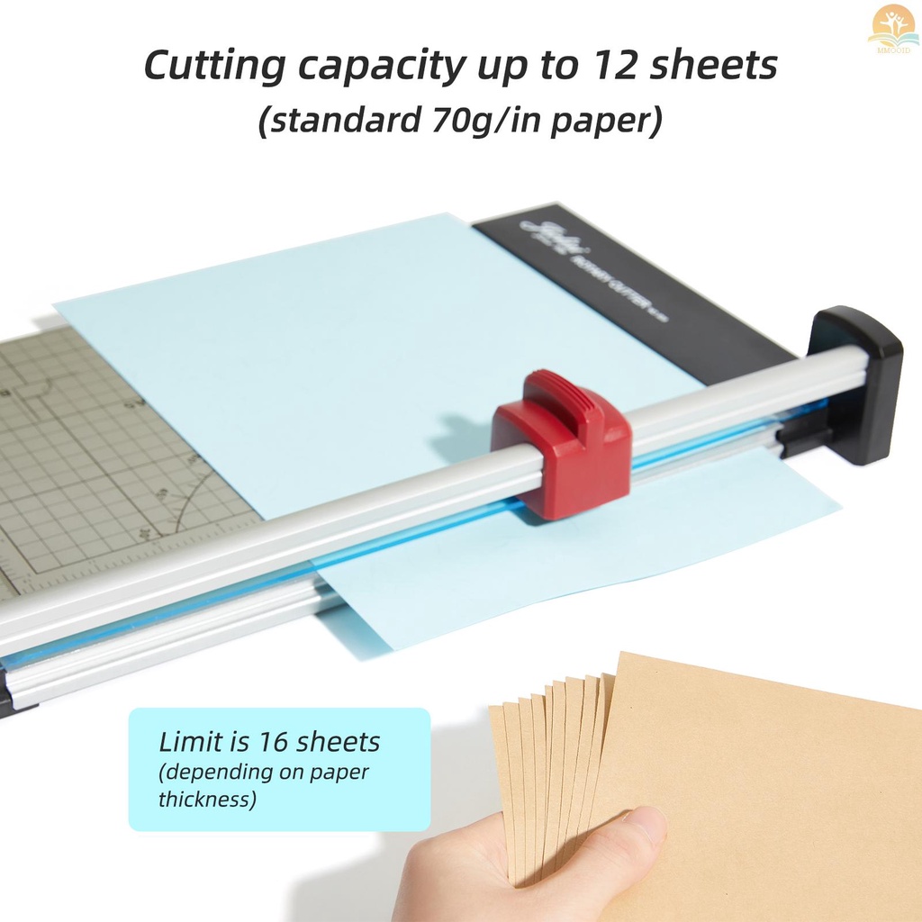 In Stock A4 Rotary Paper Trimmer Pemotong Foto Kertas Multi Fungsi Dengan 12lembar Cutting Kapasitas 12.2 Inch Panjang Potong Untuk Kerajinan Kertas Foto Scrapbook Sekolah Kantor Studio Suppl