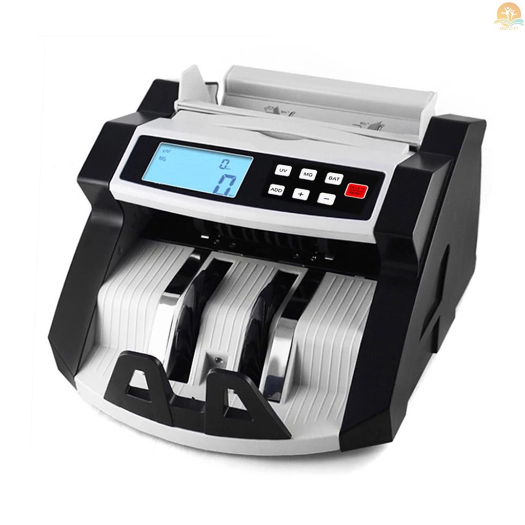 In Stock Otomatis Multi-Currency Cash Uang Kertas Money Bill Counter Mesin Hitung LCD Display Dengan UV MG Pendeteksi Palsu Untuk EURO Dolar As AUD Pound