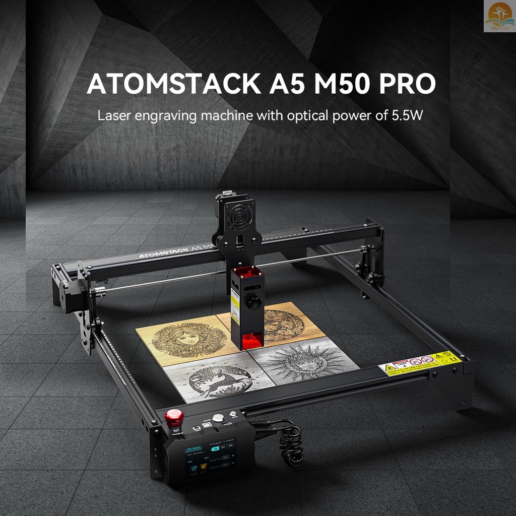 In Stock ATOMSTACK A5 M50 PRO Desktop DIY Mesin Pemotong Ukir Laser CNC Dengan Area Ukiran 410x400mm Tetap-Fokus Laser Ultra-Halus Dengan Dukungan Perlindungan Mata Offline Engravi