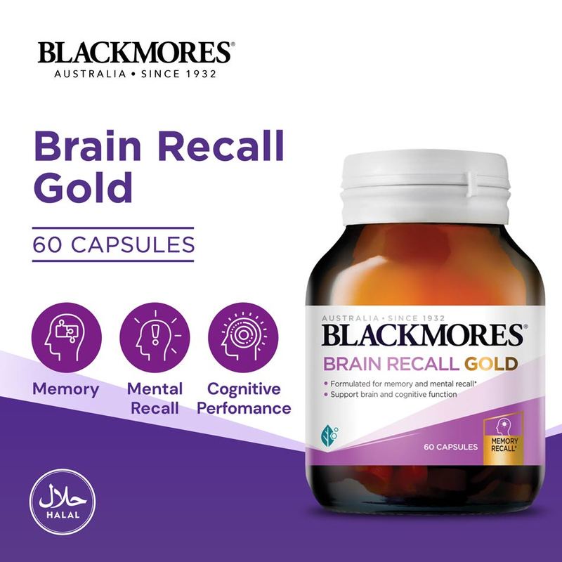 BLACKMORES Brain Recall Gold (Support Brain & Cognitive Function), 60s