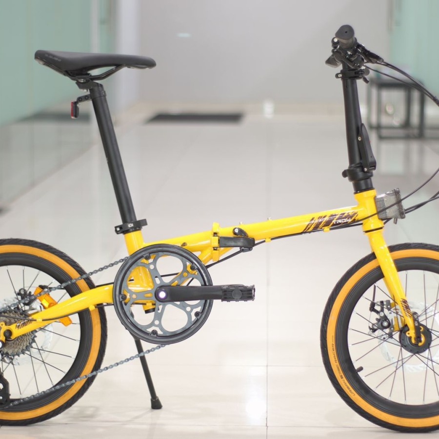 Sepeda lipat 16 inc troy element 8 speed sensah rem cakram discbrake