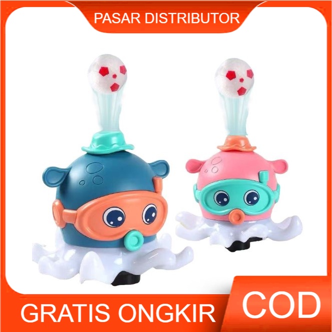 Mainan Anak OCTOPUS BALL BLOWING Mainan Gurita tiup Bola Suara Lampu