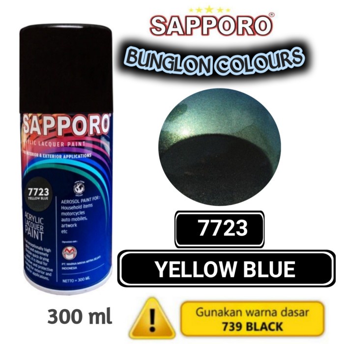 

7723 BUNGLON YELLOW BLUE SAPPORO STANDAR 300ml Cat Semprot Pylok Pilok