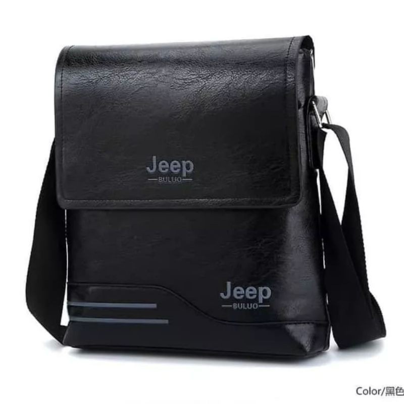 tas selempang pria jeep tsp02 original impor pu leather fashion tas selempang & bahu pria