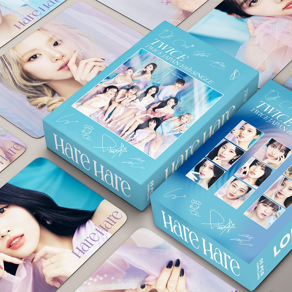 55pcs /box Twice2023Hare HARE Photocards 10th Japan Album Single Siap Jadi Kartu Lomo Kpop Postcards