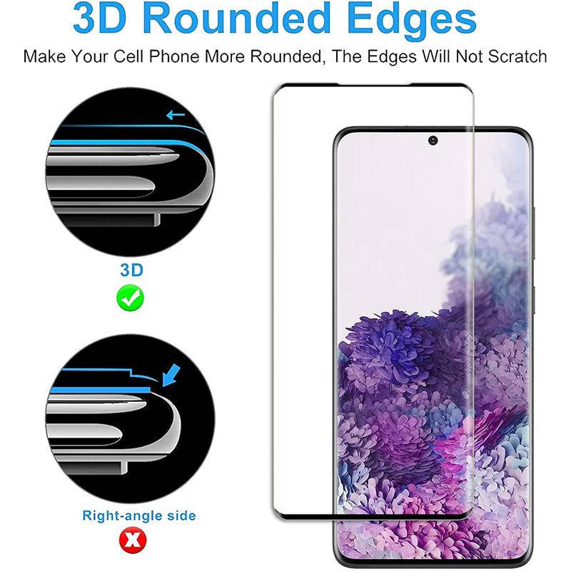 3pcs Curved Tempered Glass Untuk Samsung Galaxy Note10 S10 S9 S8 Plus Pelindung Layar Untuk Samsung Galaxy S23 S22 S21 S20 Note20 Ultra Note8 Note9 Film