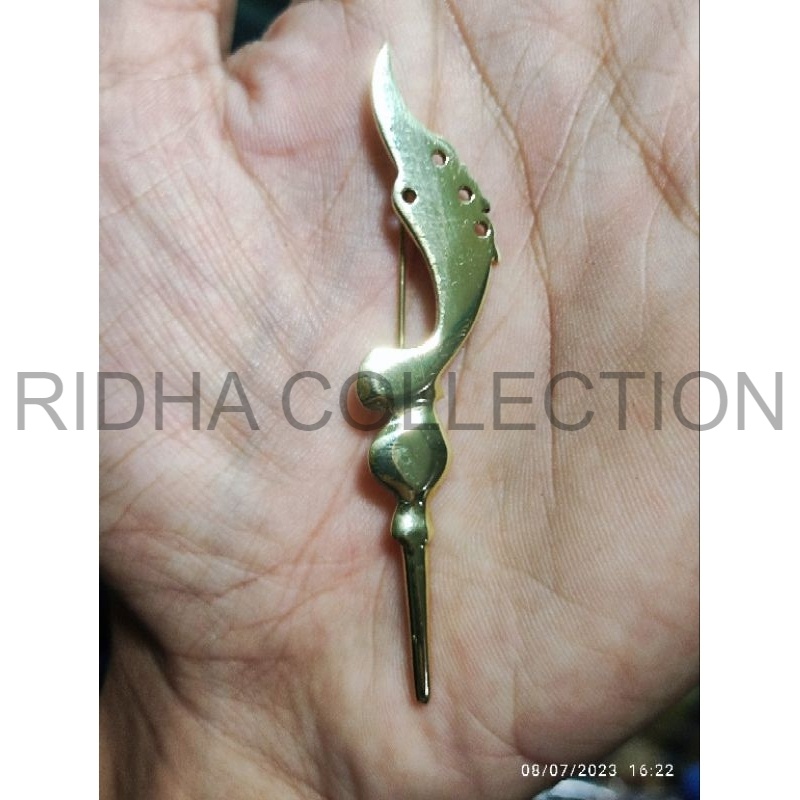 pin bros kujang kuningan pin kujang pin peci pin iket gold kuningan RIDHA