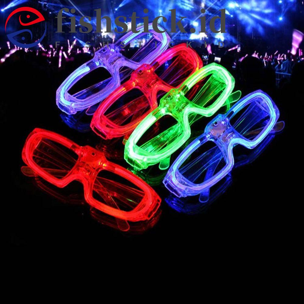 FISHSTICK Kacamata Bercahaya Glow Mainan Nikmat Pesta Party Sunglasses LED Kacamata Dewasa Perlengkapan Pesta Rana Shades Glasses