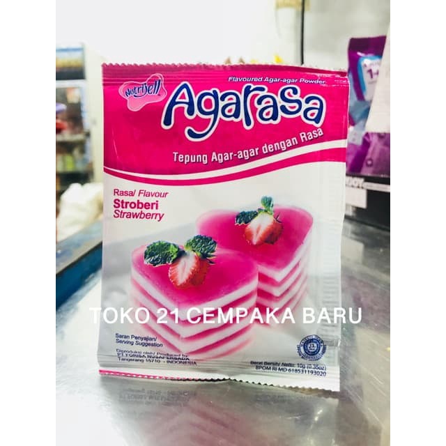 

Agarasa Rasa STROBERI 1 PCS | Agar Agar Jely Agarasa Strawberry Murah Promo