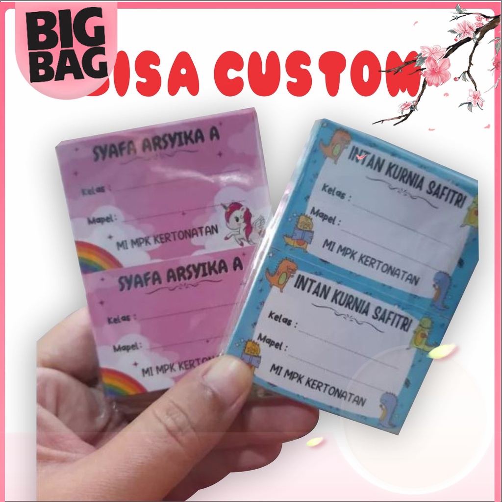 

Bigbag Isi 40 pcs Sticker Buku Pelajaran Stiker Buku Mata Pelajaran