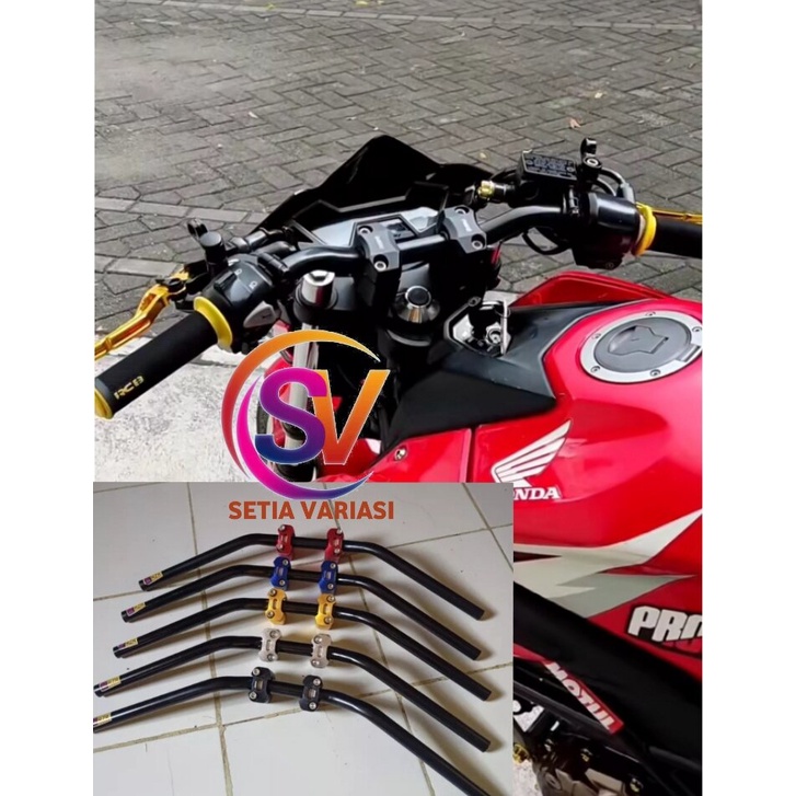 Stang rzr cb 150r new/old plus dudukan cnc
