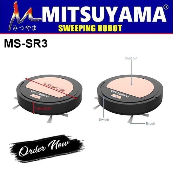 Ready JKT - Mitsuyama Robot Penyedot Debu MS-SR3 / Sweeping Robot / Vacuum Cleaner The Best Quality