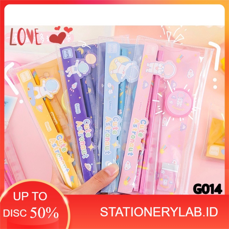 

LAB G014 | ALAT TULIS LENGKAP EDISI ASTRONOT | GIFT SET | 6 in 1
