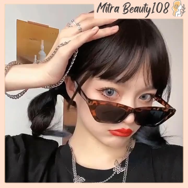 Kacamata Fashion Wanita Korea Gaya Retro Vintage Sunglasses Kaca mata Jennie Blackpink Model Terbaru