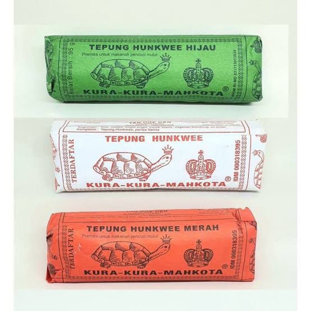 

Tepung Hunkwee Kura Kura Mahkota 95gr