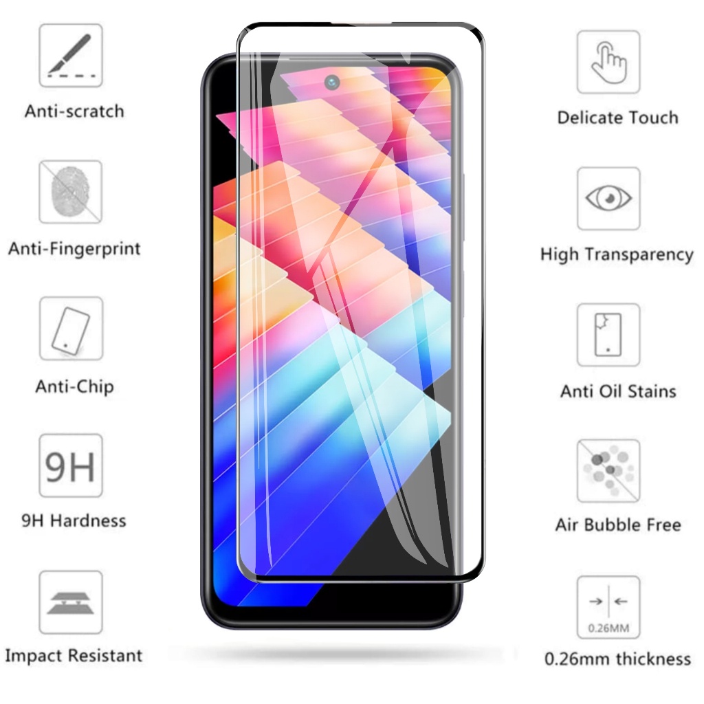 Tempered Glass INFINIX HOT 30 PLAY NFC Screen Guard Protector Handphone Warna