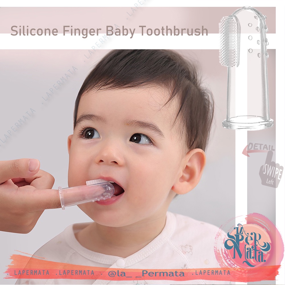 Sikat Gigi Jari Bayi Silikon Finger Tooth Brush Silikon Lembut - BUM