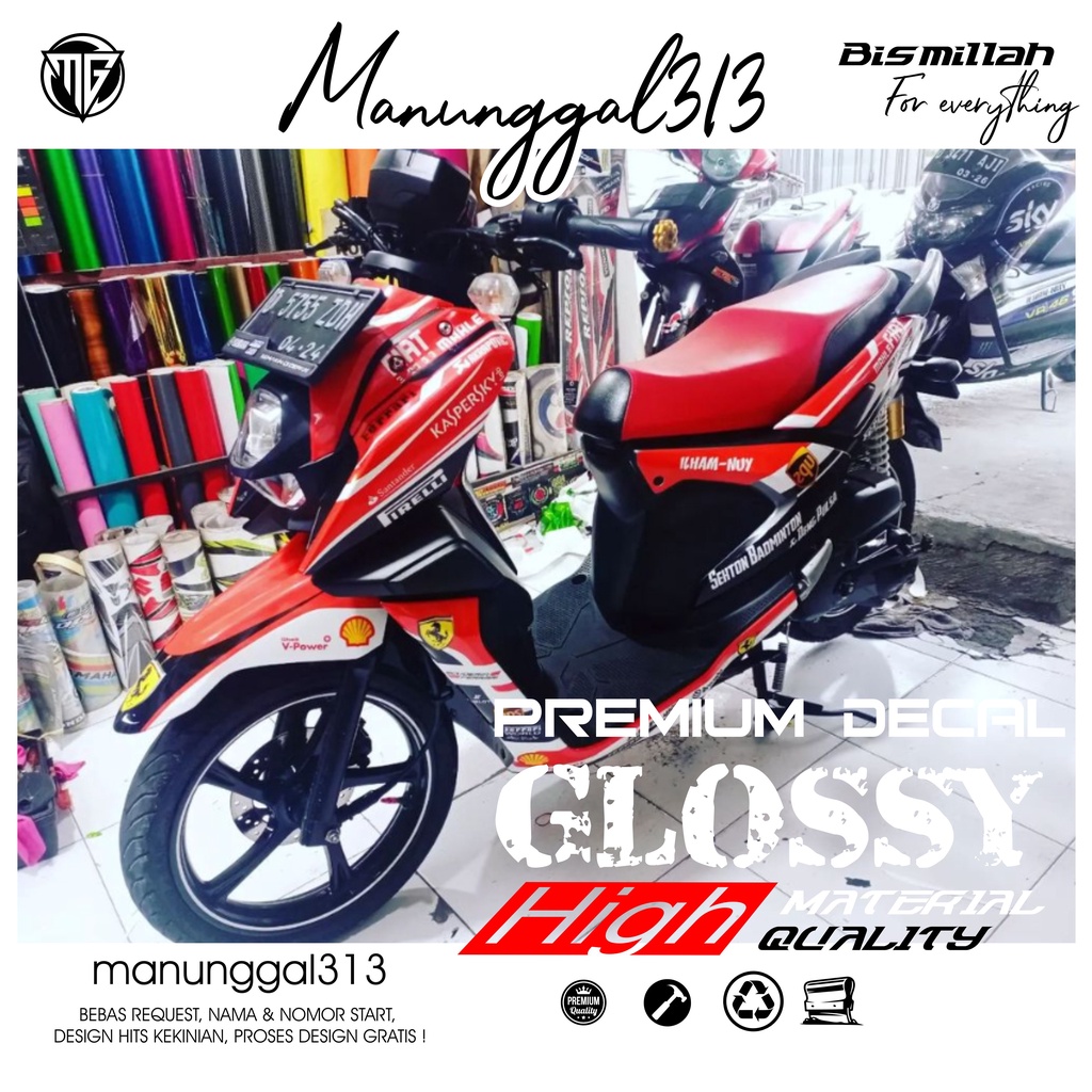 decal DECAL STICKER X-RIDE CUSTOM BISA REQUEST keren