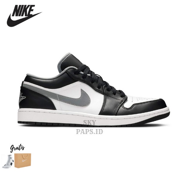 Nike Air Jordan 1 Low Black Medium Grey White - 40