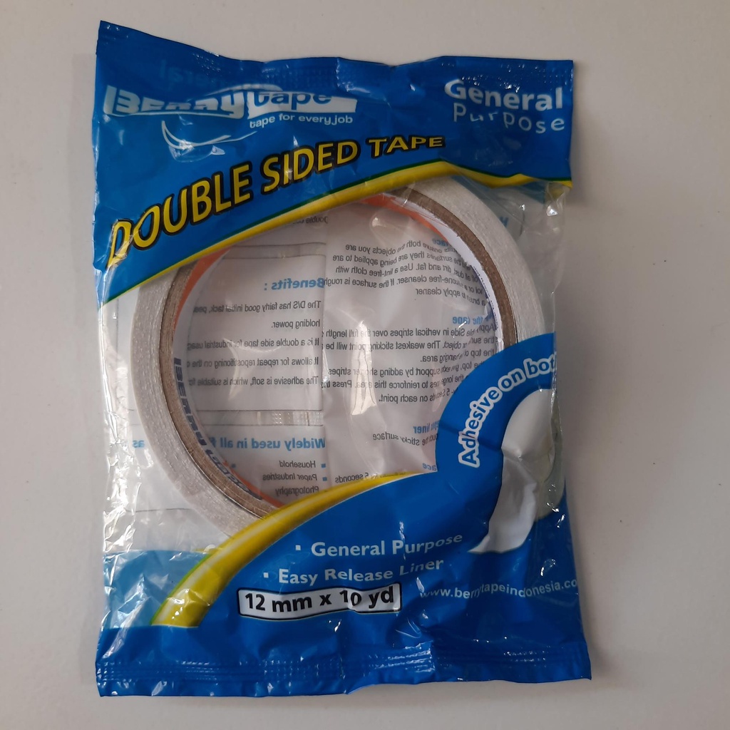 

Berry Isolasi Double Tape 12 x 10 yard Solasi Dua Sisi 1/2 inch