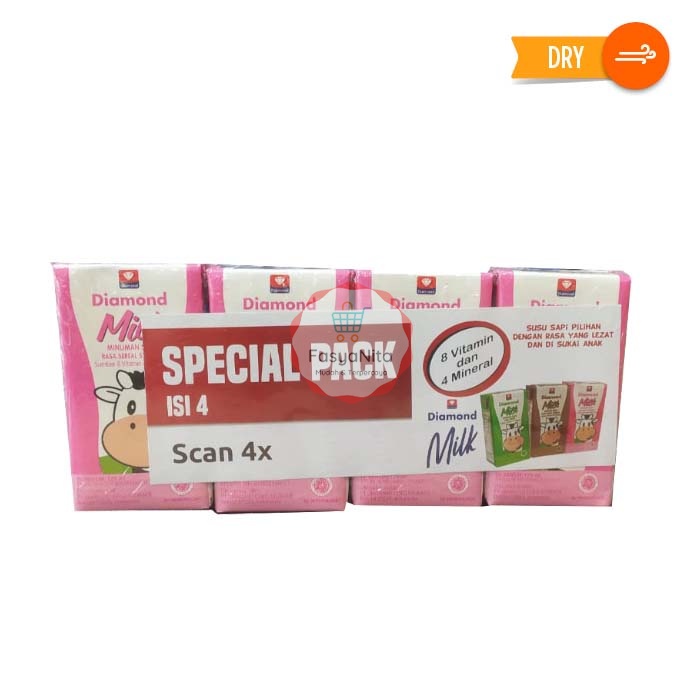

DIAMOND UHT MILK CEREAL STRAWBERRY 125 ML SPC PACK 4 PCS