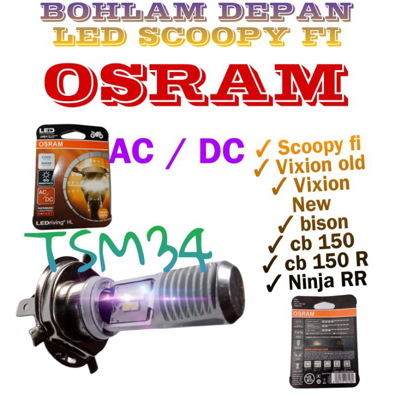 Bohlam lampu depan LED Scoopy fi / CB 150 R / Vixion old / Vixion New / MX king / R15 / VERZA ( OSRA