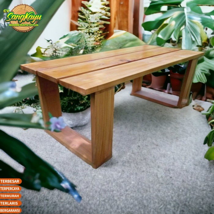 Meja monitor meja laptop 100x45x45 meja belajar meja lesehan kayu 003 - 80 x 45 cm