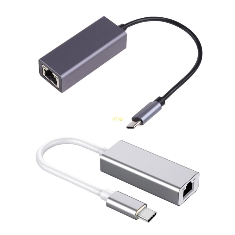 Btsg Plugable USB Type C to Ethernet Fast10 /100Lan Adaptor Kabel Untuk