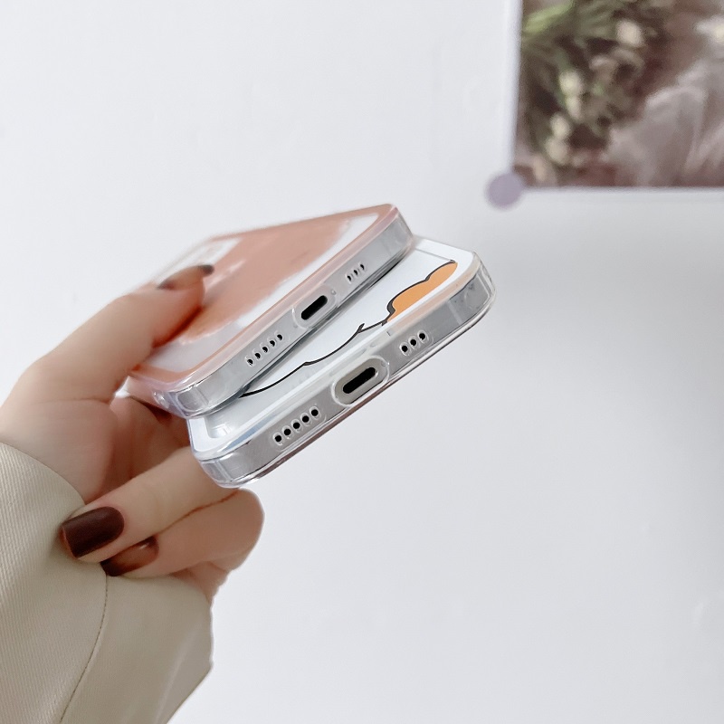 IPHONE Soft Case Pelindung Ponsel Bebek Lucu Kartun Beruang Untuk Iphone14 13 12 11 Pro MAX X XR XS Max7 8 Plus