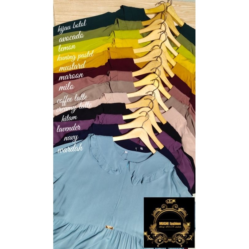 Terbaru ✨ Homedress Muslim Mughi Fashion Gamis Rayon Polos Gamis Rayon Twill Gamis Rayon Polos The B