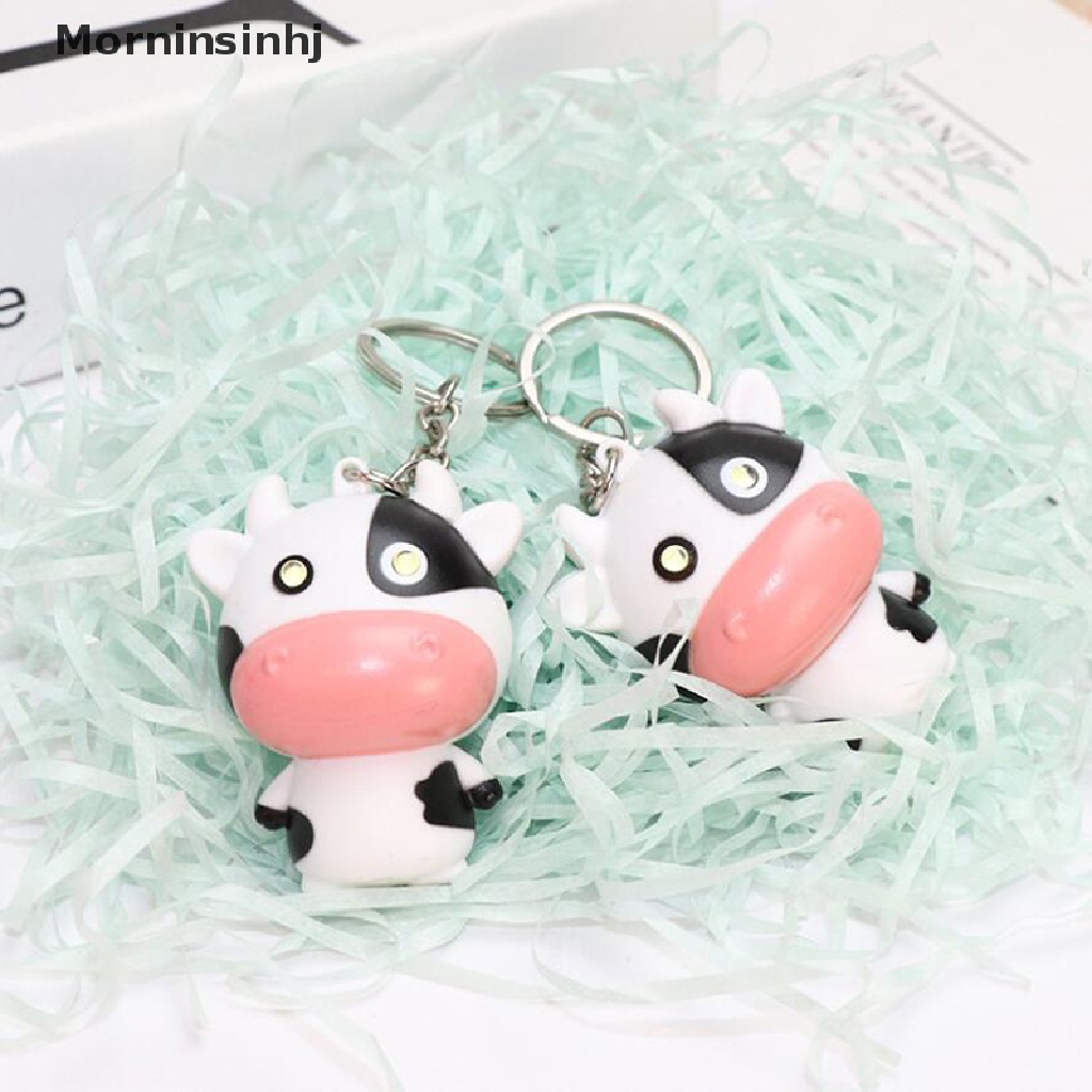 Mornin LED Cow Sapi Gantungan Kunci Senter Suara Obor Mini Mainan Anak Animal Key Ring id