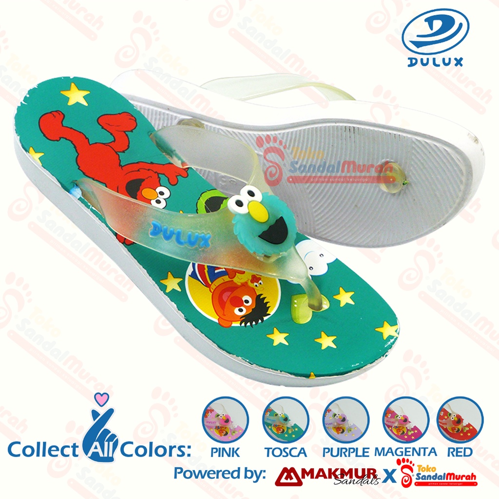 Toko Sendal Murah - Sandal Jepit Anak Remaja Uk 30-35/ Sandal Karakter Elmo/ Sandal Jelly Bahan Empuk/ Sandal Anak Sesame Street/ Sandal Santai Murah Meriah/ [ Toko Sendal Murah M 333 C ]