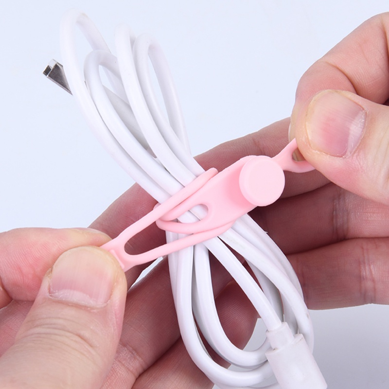 Pengikat Bundling Kabel Data Silikon Pengunci Sendiri Portabel/Earphone Charging Wire Organize Strap/Peralatan Rumah Tangga Selotip Pengikat Garis Listrik