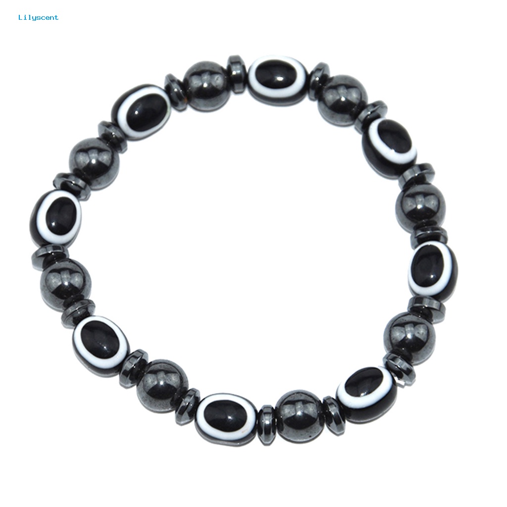 Lilyscent Hematite Stretch Bangle for Club Magnetic Bracelet Magnetik