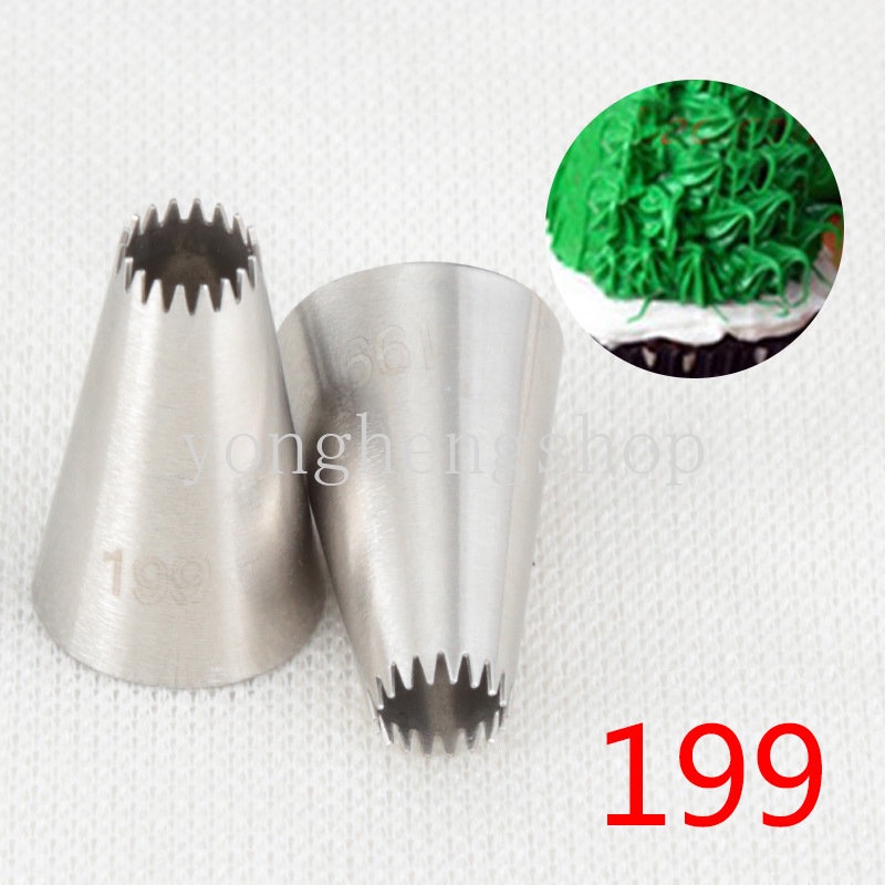 199# Rusia Icing Piping Nozel Dessert Fondant Alat Dekorasi Kue Cupcake Pastry Cream Tips Stainless Steel Nozzle Dapur Baking Gadget