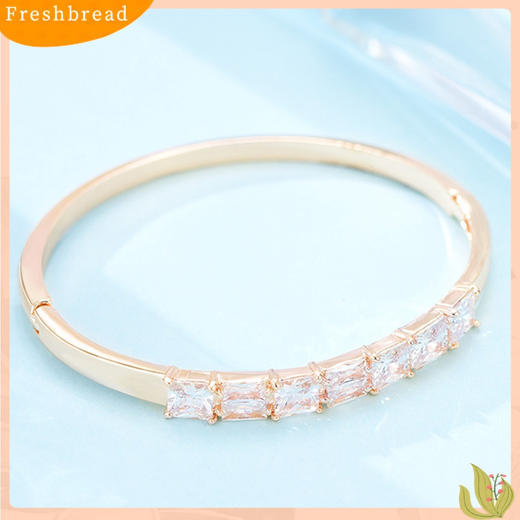 &lt; Freshbread &gt; Sederhana Fashion Wanita Berlian Imitasi Dekorasi Hadiah Gelang Wristlet Bracelet Bangle