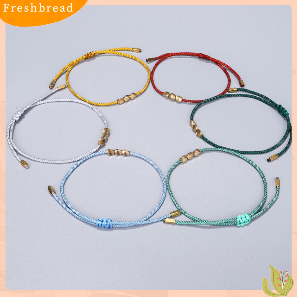 &lt; Freshbread &gt; Gelang Persahabatan Dengan Charms Adjustable Handmade Temperamen Hias Hias Aksesoris Unisex Handmade Braided Bracelet Untuk Kehidupan Sehari-Hari