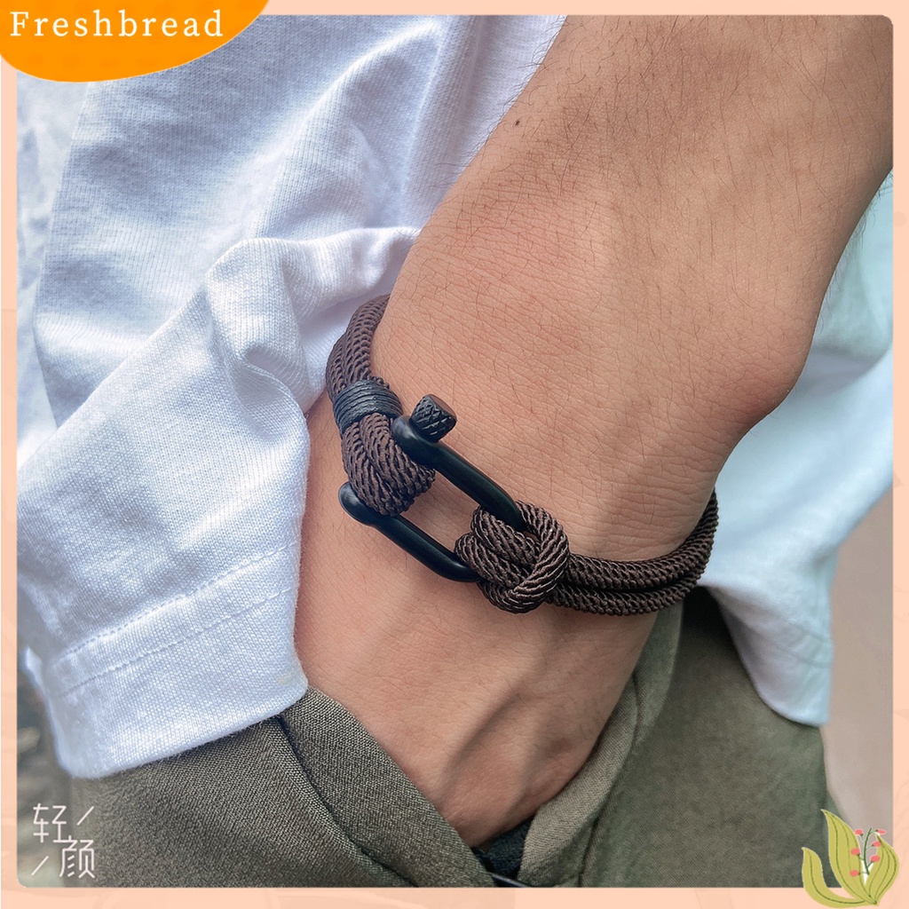 &lt; Freshbread &gt; Pria Gelang Double Layer Tali Kepang Tahan Air Geometris Hias Hadiah Ulang Tahun Dengan Paduan Gesper Laki-Laki Untuk Anakku Cinta Kamu Selamanya Manset Gelang Perhiasan Untuk Anak Laki-Laki