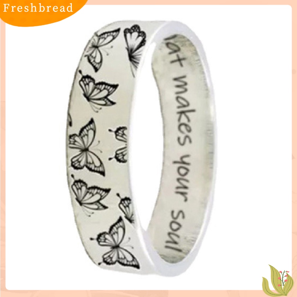< Freshbread > Cincin Kupu-Kupu Ukir Vintage Trendi Paduan Kesederhanaan Chic Cincin Jari Hias Untuk Hadiah