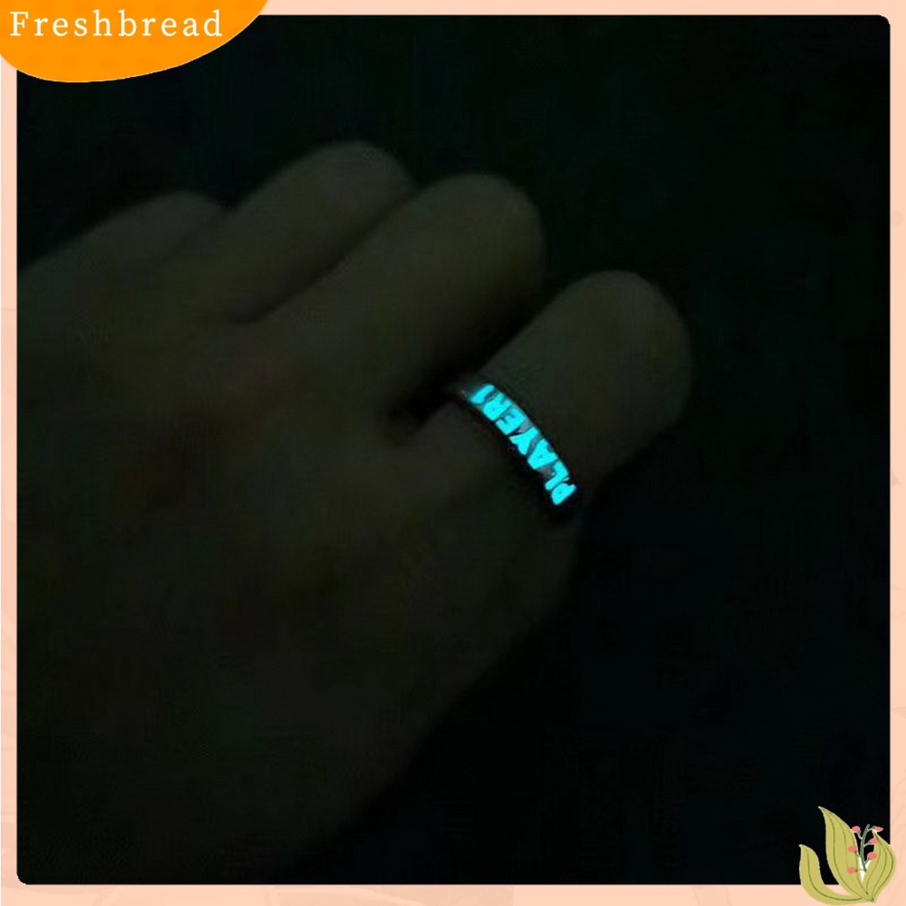 &lt; Freshbread &gt; Cincin Jari Electroplating Ukiran Permukaan Halus Bercahaya Hypoallergenic Dekorasi Unisex Couple Open Finger Ring Charm Jewelry