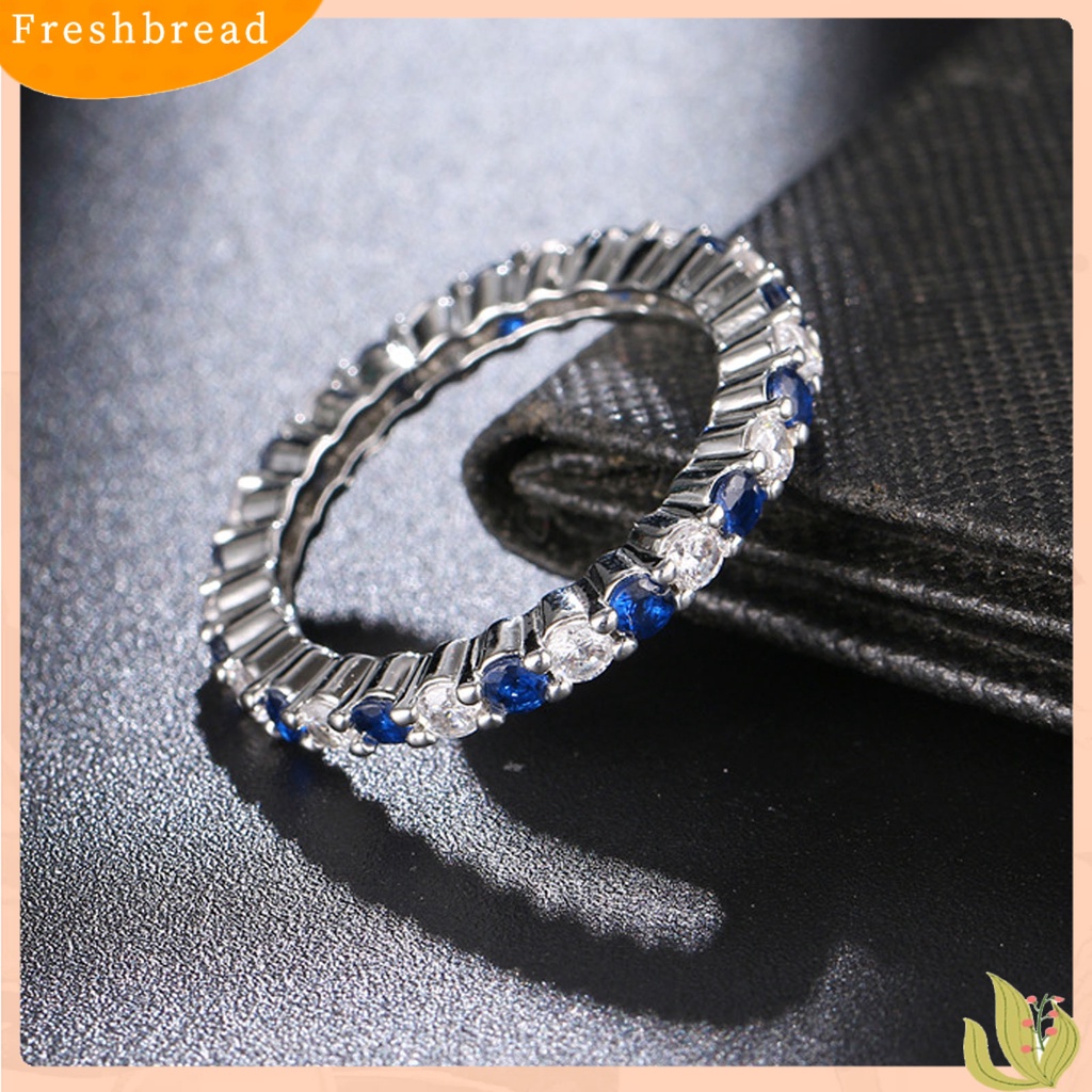 &lt; Freshbread &gt; Wanita Cincin Shiny Mewah Princess Cut Geometris All-match Dekorasi Hadiah Wanita Cubic Zirconia Finger Ring Fashion Perhiasan Untuk Pakaian Sehari-Hari