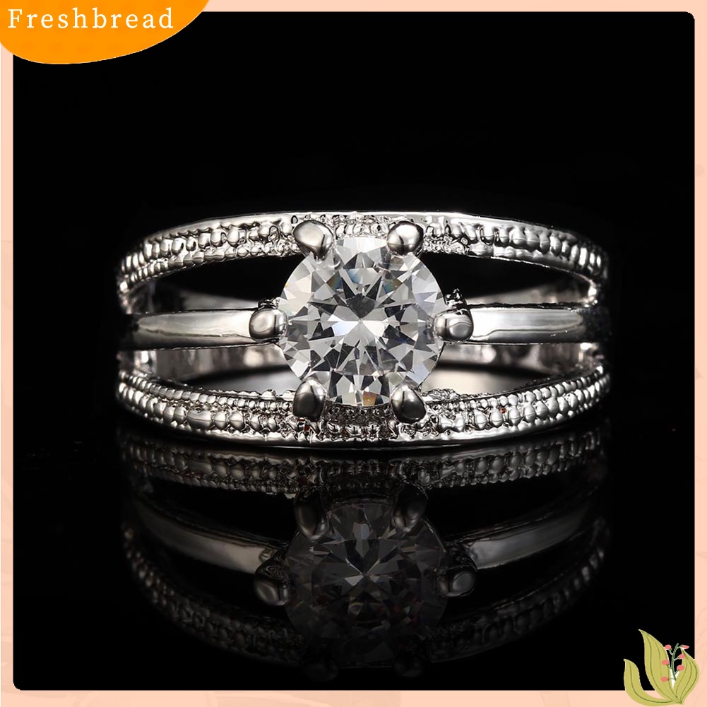 &lt; Freshbread &gt; Wanita Elegan Berlian Imitasi Bertatahkan Multi-layer Jari Cincin Hadiah Perhiasan Pernikahan