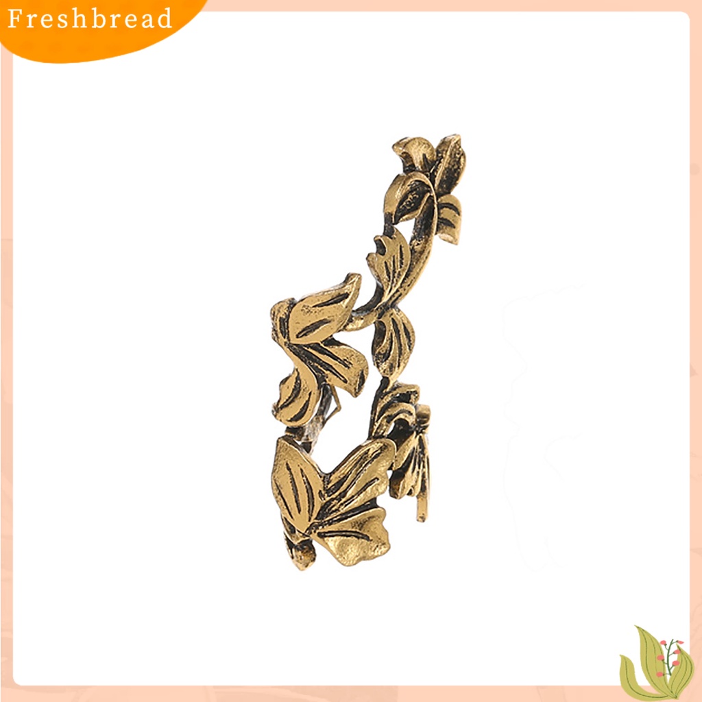 &lt; Freshbread &gt; 1Pc Fashion Wanita Bentuk Daun Ear Stud Cuff Clip On Non Piercing Earrings Jewelry