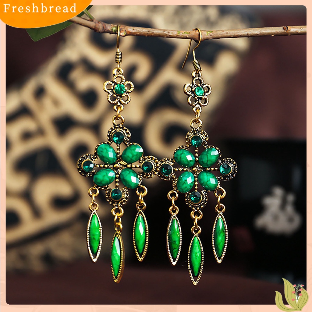 &lt; Freshbread &gt; 1pasang Anting Menjuntai Bentuk Kreatif Bahan Alloy Tahan Karat Anting Kait Antik Perlengkapan Perhiasan Untuk Lady