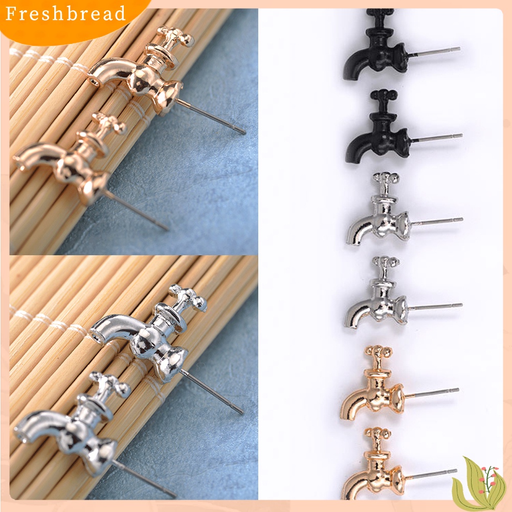 &lt; Freshbread &gt; Fashion Wanita Keran Air Tap Bentuk Telinga Studs Earrings Perhiasan Aksesoris