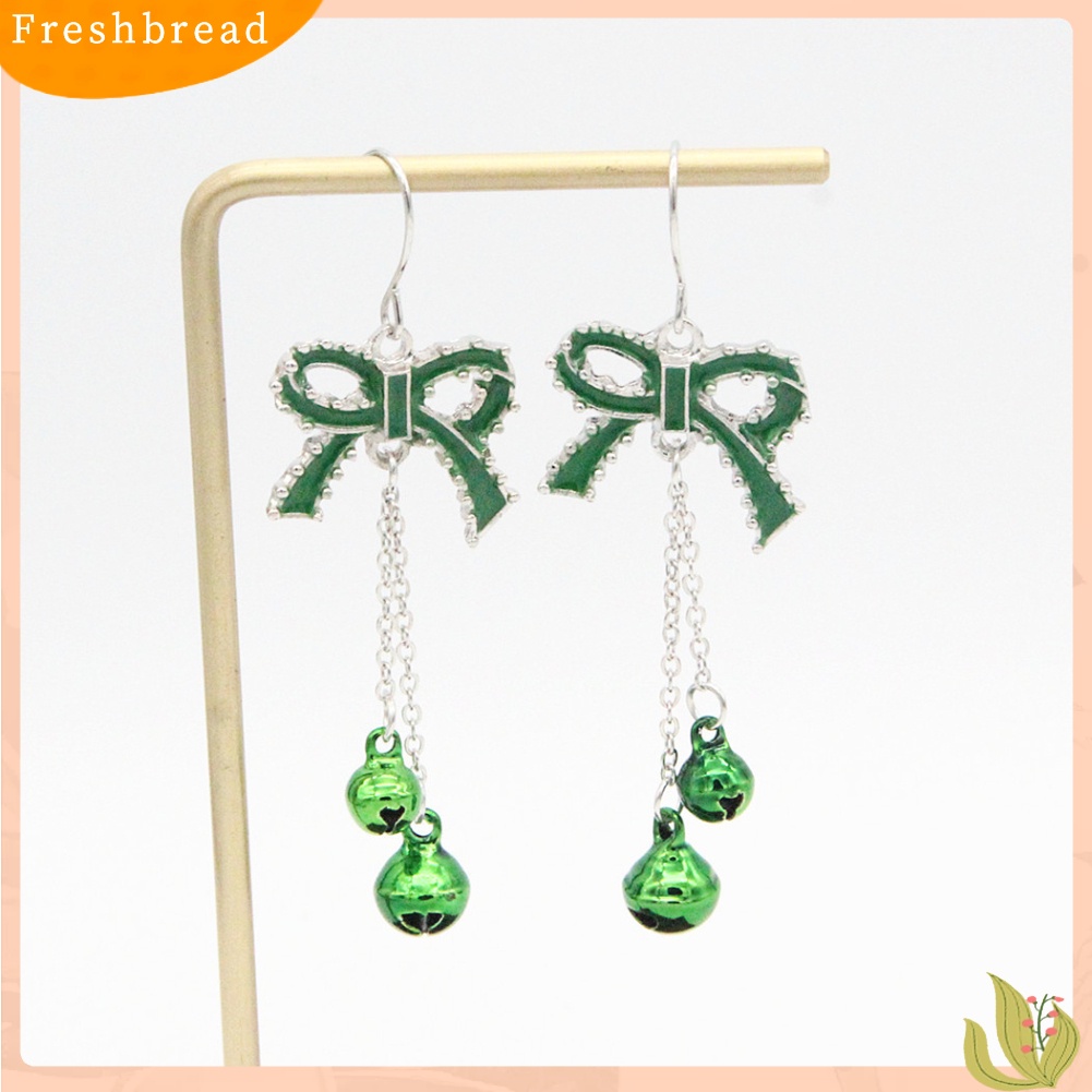 &lt; Freshbread &gt; Fashion Wanita Ikatan Simpul Bell Rantai Menjuntai Drop Hook Anting Perhiasan Hadiah Xmas