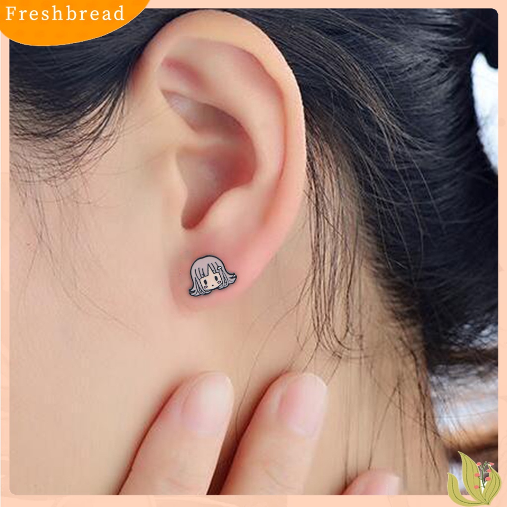 &lt; Freshbread &gt; 1pasang Piercing Earing Motif Kartun All-match Tahan Lama Gadis Anime Hunter X Hunter Stud Earing Untuk Pesta Ulang Tahun