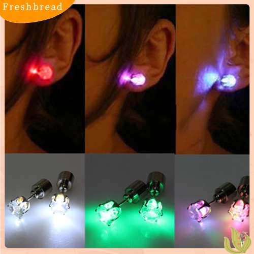 &lt; Freshbread &gt; Menyala Anting Berlian Imitasi LED Stud Dance Aksesoris Pesta Untuk Pesta/Xmas